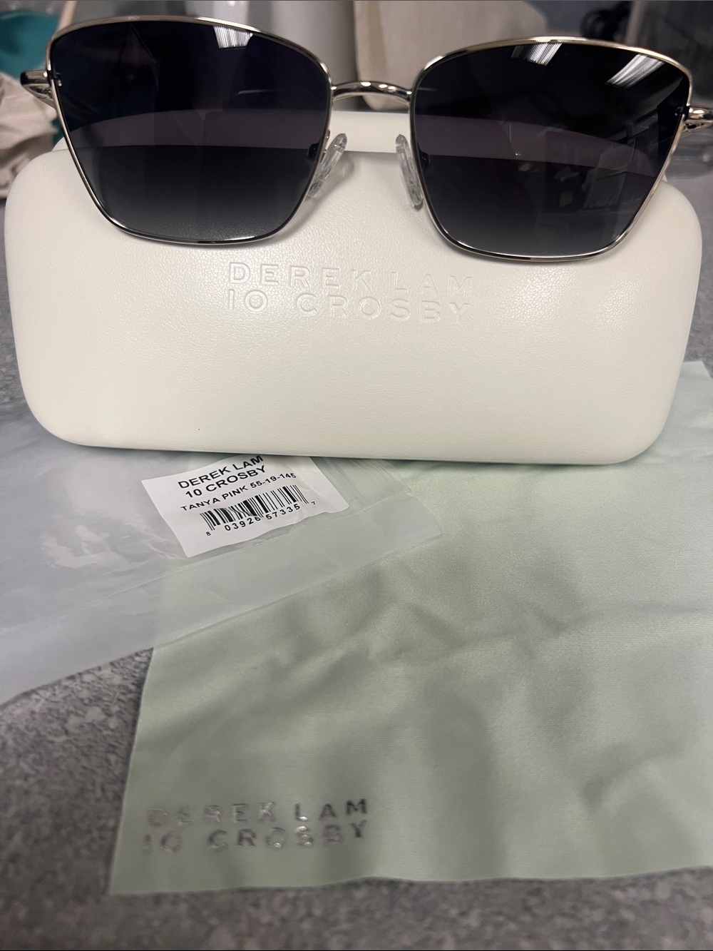 10 Crosby Derek Lam metal Frame Sunglasses - Black  Gradient Lenses new🔥